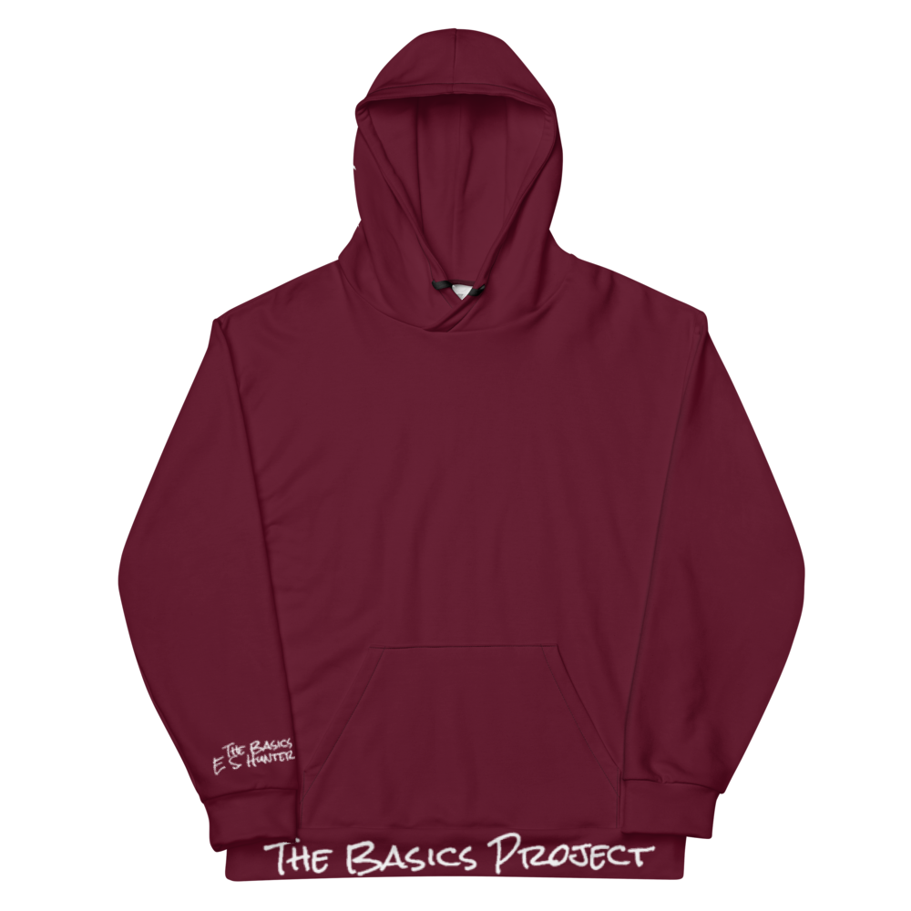 The Basics Project Unisex Hoodie (Burgundy)