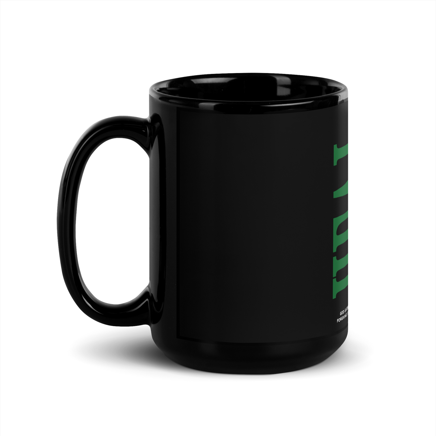 Heal Black Glossy Mug