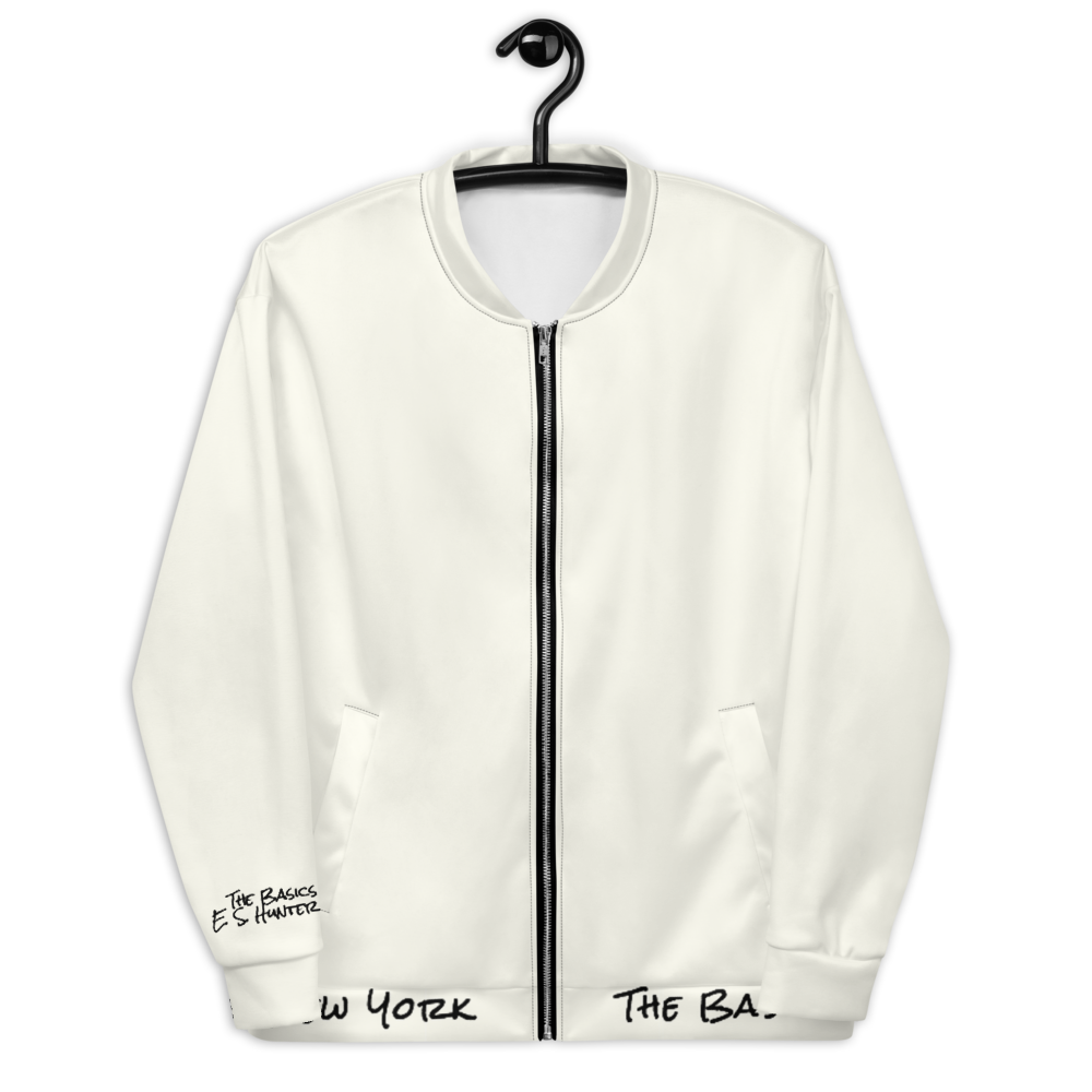 The Basics Project Unisex Bomber Jacket (Ivory)